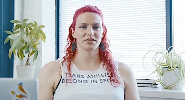 Transgender swimmer Lia Thomas (Video screenshot)