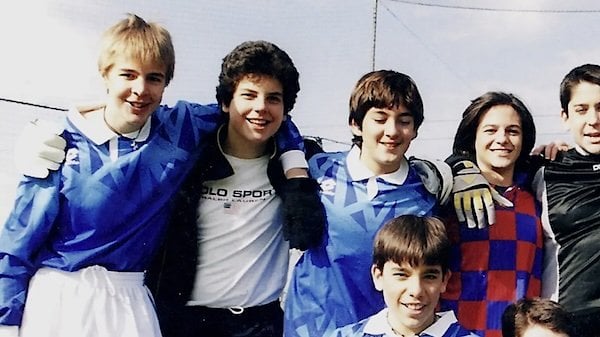 Soon-to-be Saint Carlo Acutis, second from left, who's slated to be canonized as a saint by Pope Francis on April 27, alongside friends as depicted in new documentary film, 'Carlos Acutis: Roadmap to Reality.' (Castletown Media)