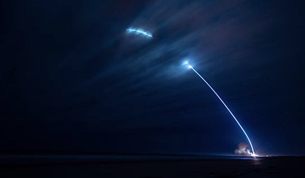 A New Glenn rocket launches from Space Launch Complex 36 at Cape Canaveral Space Force Station, Florida, Thursday, Jan. 16, 2025. (U.S. Air Force photo by Senior Airman Samuel Becker)