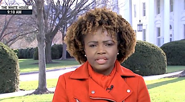 White House Press Secretary Karine Jean-Pierre on Monday, Jan. 29, 2024. (Video screenshot)