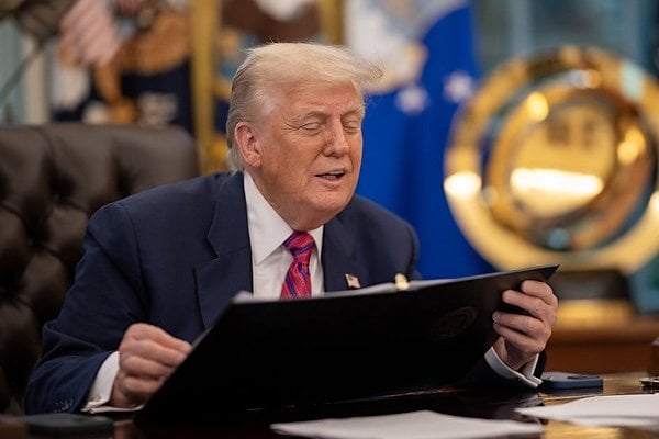 President Donald Trump participates in a signing ceremony for S.1852, The GENIUS Act, on Friday, July 18, 2025. (Official White House photo by Daniel Torok)