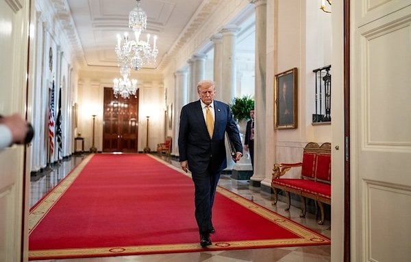 President Donald Trump attends a signing ceremony for the HALT Fentanyl Act, Wednesday, July 16, 2025, in the East Room of the White House. (Official White House photo by Molly Riley)