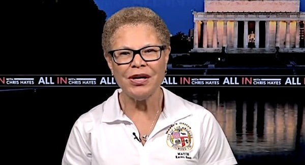 Mayor Karen Bass, D-Los Angeles (Video screenshot)