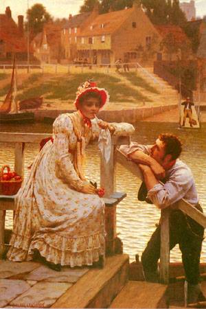 Painting: "Courtship", by Edmund Blair Leighton (1888)