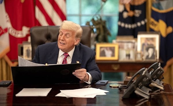 President Donald Trump participates in a signing ceremony for S.1852, The GENIUS Act, on Friday, July 18, 2025. (Official White House photo by Daniel Torok)