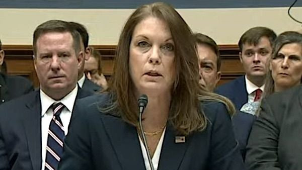 Kimberly Cheatle, director of the U.S. Secret Service, testifies before Congress on the assassination attempt on former President Donald Trump on Monday, July 22, 2024. (Video screenshot)
