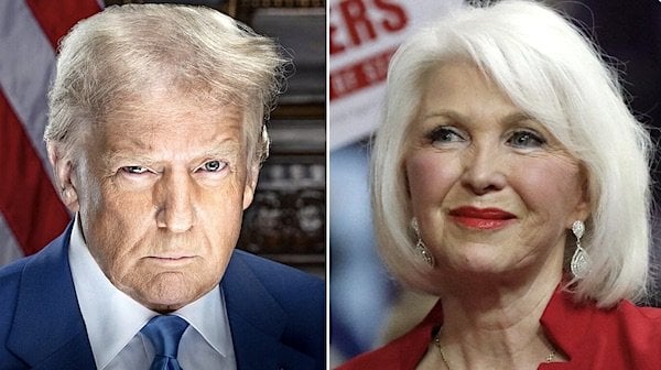 President Donald Trump and Tina Peters (Video screenshot)