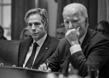 Joe Biden holds a Cabinet meeting, Monday, Oct. 2, 2023, in the Cabinet Room of the White House. Secretary of State Antony Blinken attends. (Official White House photo by Adam Schultz)