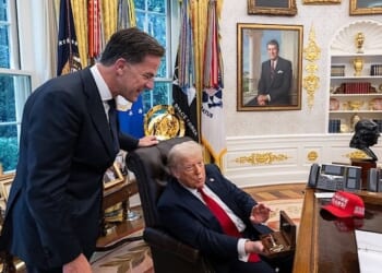 President Donald Trump meets with NATO Secretary Mark Rutte, Monday, July 14, 2025, in the Oval Office. (Official White House photo by Daniel Torok)