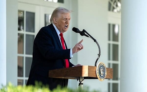 President Donald Trump hosts a Rose Garden Club lunch, Tuesday, Oct. 21, 2025, in the White House Rose Garden. (Official White House photo by Abe McNatt)