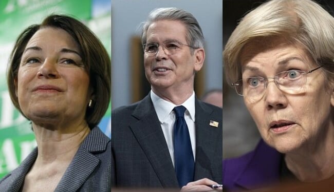 Treasury Sec. Bessent Tells 'Losers' Klobuchar, Elizabeth Warren to Stop Sending Him 'Incoherent Letters' – RedState