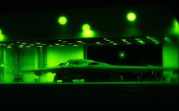 Seven B-2A Spirit bombers prepare to depart Whiteman AFB, Missouri, for Operation MIDNIGHT HAMMER to strike Iranian nuclear facilities on Saturday, June 21, 2025. (Courtesy 509th Bomb Wing)