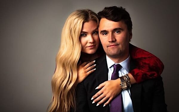 Charlie Kirk and his wife Erika (Facebook)