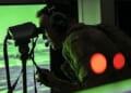 A Special Warfare airman participates in a Tactical Air Control Party Apprentice Course to demonstrate coordinating nighttime close air support using classroom simulators at Chapman Training Annex, Joint Base San Antonio, Wednesday, Aug. 27, 2025. (U.S. Air Force photo by Jennifer Gangemi)