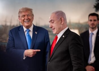 President Donald Trump and Israeli Prime Minister Benjamin Netanyahu speak in the Diplomatic Reception Room before a dinner, Monday, July 7, 2025, at the White House. (Official White House photo by Daniel Torok)