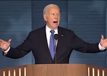 Joe Biden speaks on Night 1 of the Democratic National Convention in Chicago on Monday, Aug. 19, 2024 (Video screenshot)