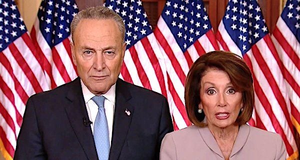 Sen. Chuck Schumer, D-N.Y., and Rep. Nancy Pelosi, D-Calif. (video screenshot)