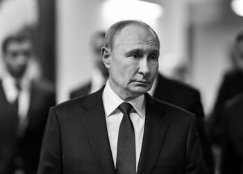 Russian President Vladimir Putin enters the joint press conference with President Donald Trump at the Arctic Warrior Event Center at Joint Base Elmendorf Richardson in Anchorage, Alaska, Friday, Aug. 15, 2025. (Official White House photo by Daniel Torok)