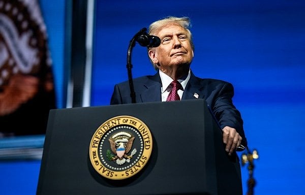 President Donald Trump delivers remarks at the America Business Forum Miami at the Kaseya Center in Miami, Florida, Wednesday, Nov. 5, 2025. (Official White House photo by Molly Riley)
