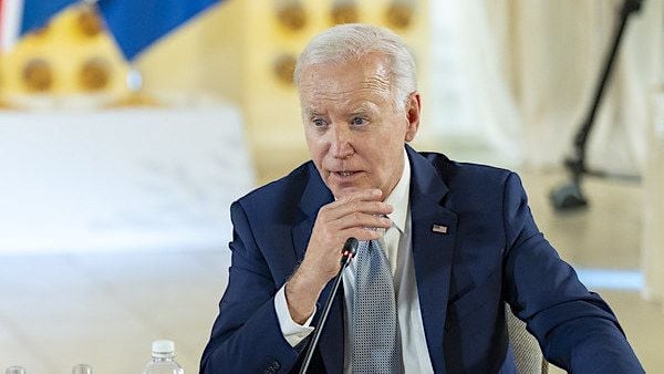 Joe Biden speaks at a meeting on a Partnership for Global Infrastructure and Investment (PGII) event at the 2024 G7 Summit, Thursday, June 13, 2024, at Borgo Egnazia in Apulia, Italy. (Official White House Photo by Oliver Contreras)