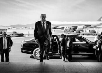 President Donald Trump arrives for a bilateral meeting with Chinese President Xi Jinping at the Gimhae International Airport terminal, Thursday, Oct. 30, 2025, in Busan, South Korea. (Official White House photo by Daniel Torok)