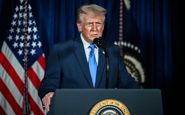 President Donald Trump addresses the nation on the shooting of two National Guard soldiers in Washington, D.C., Wednesday, Nov. 26, 2025, from his residence in Mar-a-Lago in Palm Beach, Florida. (Official White House photo by Daniel Torok)