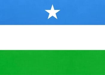 The flag of the Puntland state of Somalia