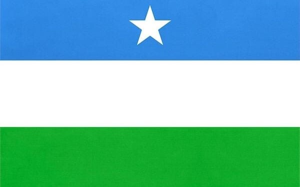 The flag of the Puntland state of Somalia