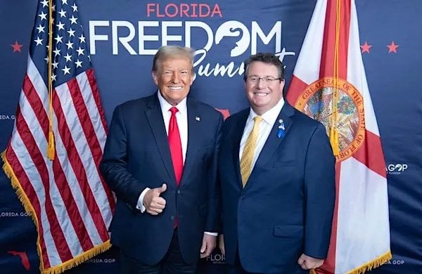 President Donald Trump and Randy Fine (X)