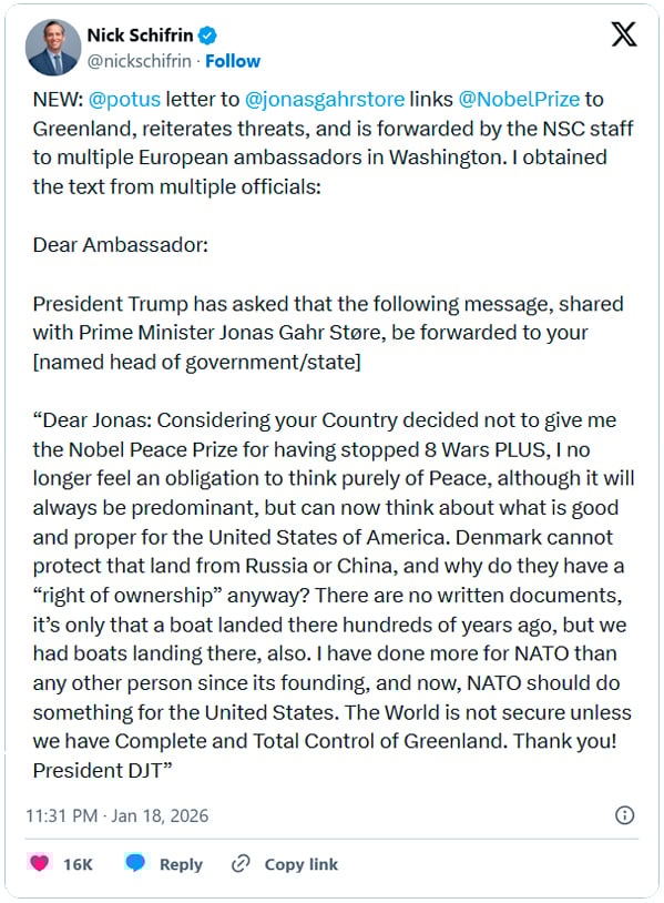 Trump Message Via NPR