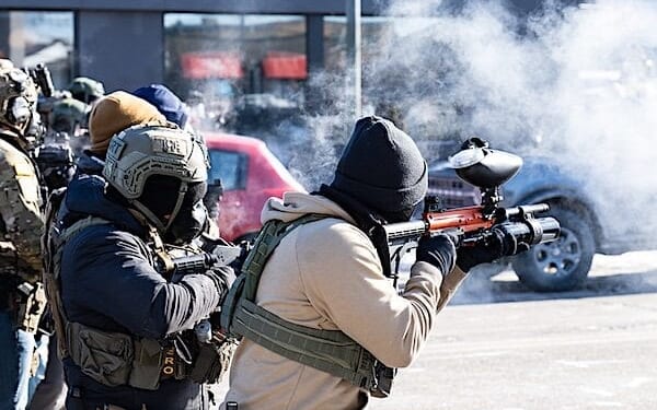 ICE and Border Patrol agents in Minneapolis on Saturday, Jan. 24, 2026, following the shooting death of anti-ICE activist Alex Pretti. (Photo by Chad Davis)