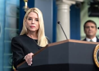 President Donald Trump holds a press conference with U.S. Attorney General Pam Bondi and Deputy Attorney General Todd Blanche in the James S. Brady Press Briefing Room on Friday, June 27, 2025. (Official White House photo by Molly Riley)
