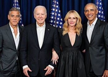 George Clooney, Joe Biden, Julia Roberts and Barack Obama (X/Joe Bidden)