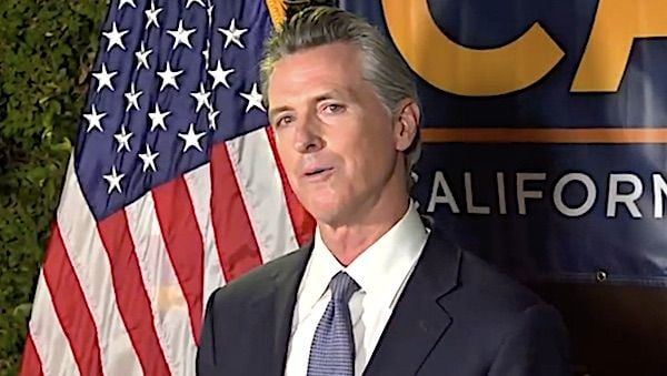 Gov. Gavin Newsom, D-Calif., upon winning a recall election on Tuesday, Sept. 14, 2021. (Video screenshot)
