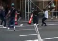 Migrants fight each other on streets of midtown Manhattan (video screenshot)