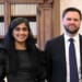 Vice President JD Vance, with his wife Usha Vance, meet with Pope Leo XIV in the Holy See in Vatican City, Vatican, May 19, 2025 (Simone Rosoluti/Vatican Media)