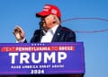 A bullet is caught on camera near President Donald Trump