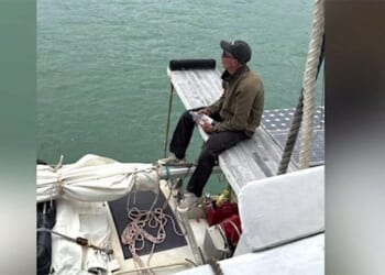 Russian police video of the man identified as Charles Wayne Zimmerman (@opskuban / Telegram)