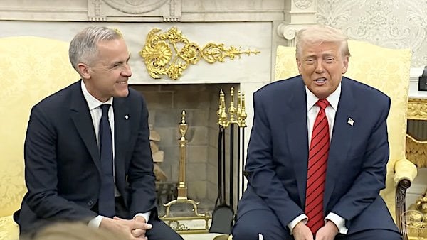 President Donald Trump meets with Canadian Prime Minister Mark Carney in the Oval Office, Tuesday, May 6, 2025