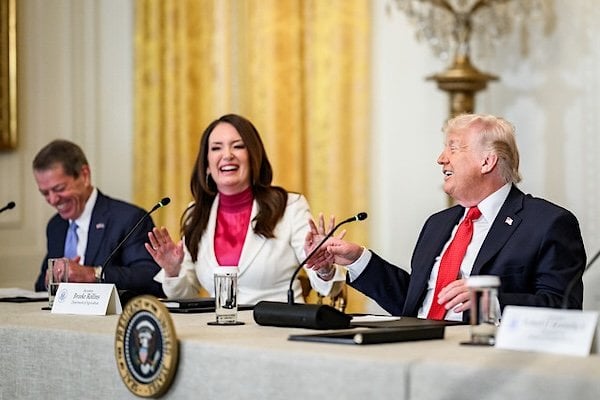 President Donald Trump attends a roundtable with energy officials and executives from the oil industry in the East Room of the White House, Friday, Jan. 9, 2026. (Official White House photo by Molly Riley)
