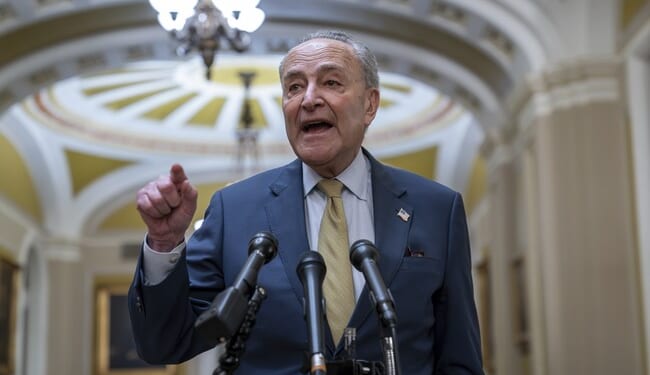 Chuck Schumer Steps in It When Asked About the Refusal to Stand for Americans During the SOTU – RedState