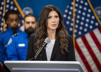 Secretary of Homeland Security Kristi Noem holds a news conference at Miami International Airport in Miami, Florida, Saturday, Jan. 31, 2026. (DHS photo by Tia Dufour)