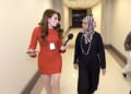 Reporter Alison Steinberg and U.S. Rep. Ilhan Omar, D-Minn.