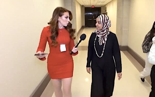 Reporter Alison Steinberg and U.S. Rep. Ilhan Omar, D-Minn.
