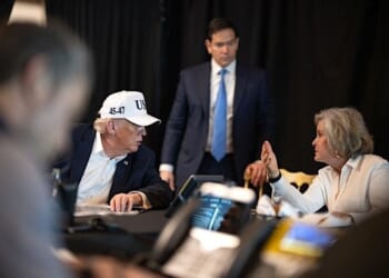President Donald J. Trump oversees Operation Epic Fury at Mar-a-Lago in Palm Beach, Florida, Saturday, Feb. 28, 2026. (Official White House photo by Daniel Torok)