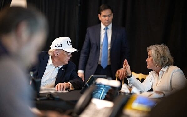 President Donald J. Trump oversees Operation Epic Fury at Mar-a-Lago in Palm Beach, Florida, Saturday, Feb. 28, 2026. (Official White House photo by Daniel Torok)