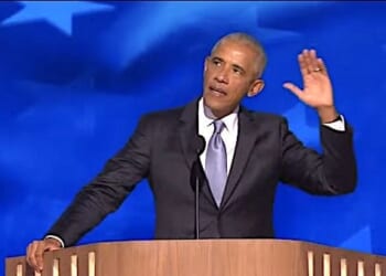 Barack Obama speaks on Night 2 of the Democratic National Convention in Chicago on Tuesday, Aug. 20, 2024. (Video screenshot)