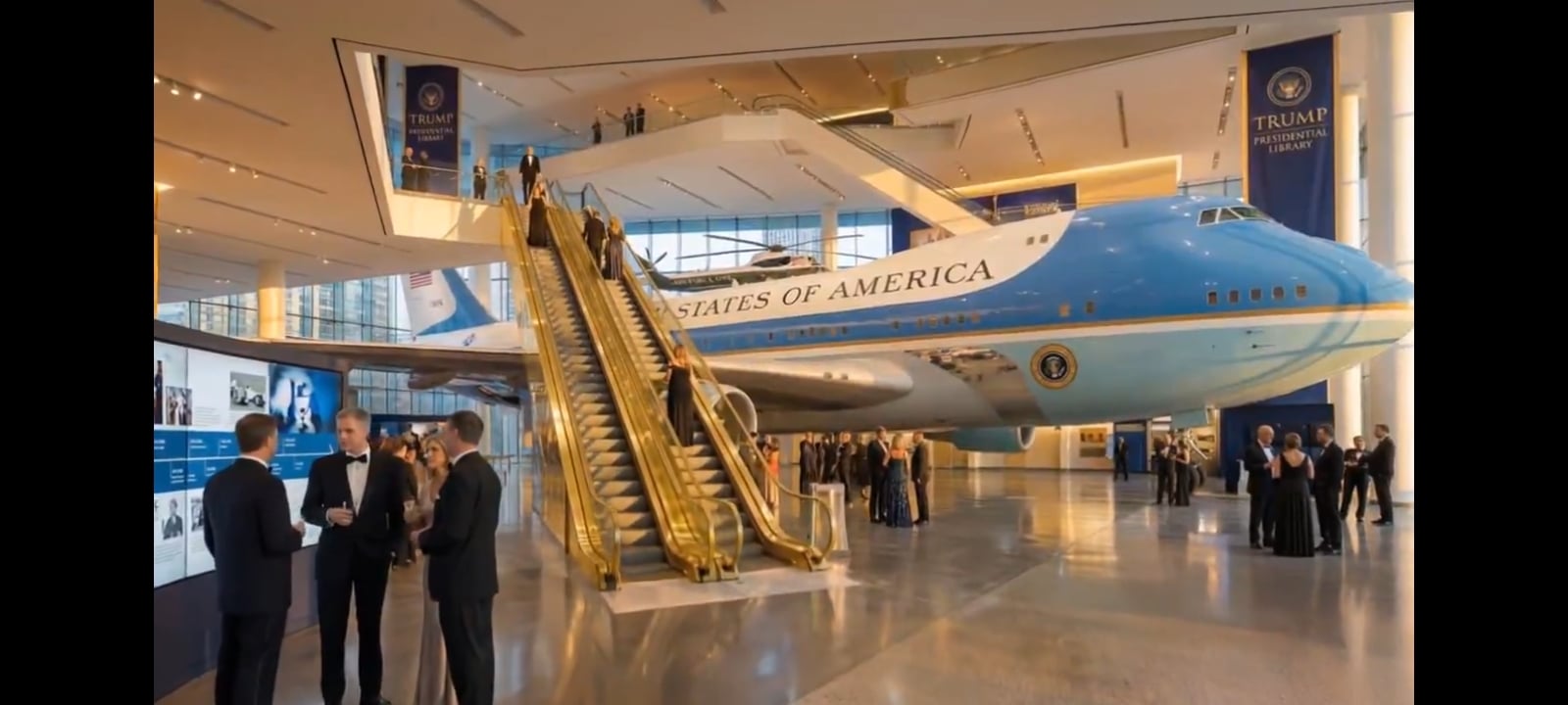 Donald J. Trump Presidential Library rendering by Bermello Ajamil & Partners Inc. [Screenshot/X/@EricTrump]