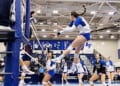 Air Force's Ashley Bible spikes the ball during a game against Fresno State University at the U.S. Air Force Academy, Colorado Springs, Colorado, Thursday, Oct. 17, 2024. (U.S. Air Force photo by Trevor Cokley)