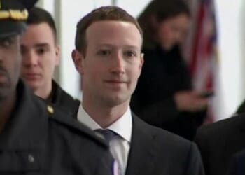 Facebook CEO Mark Zuckerberg prepares for testimony on Capitol Hill, April 10, 2018. (NBC video screenshot)